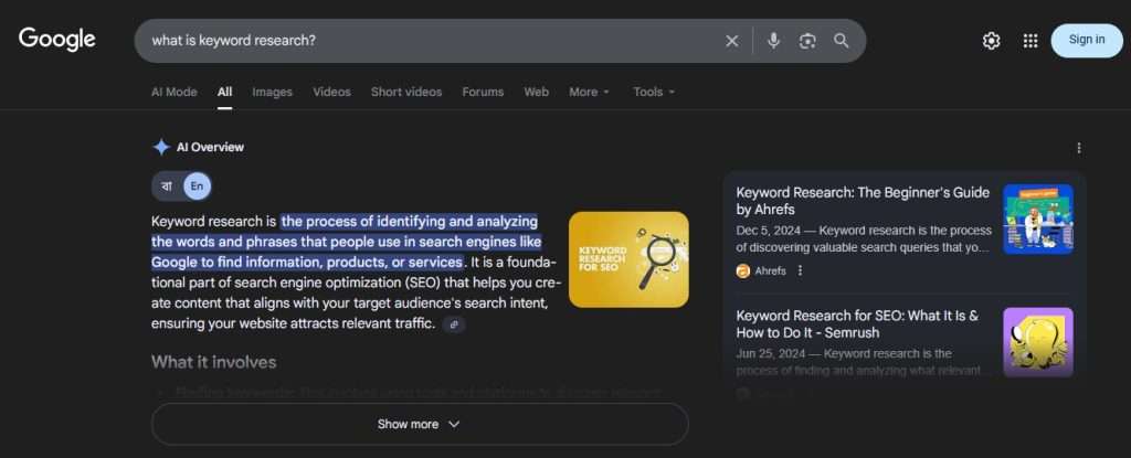 Google's AI overviews