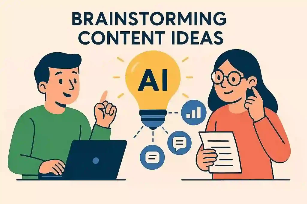 AI can Brainstorm content Ideas.
